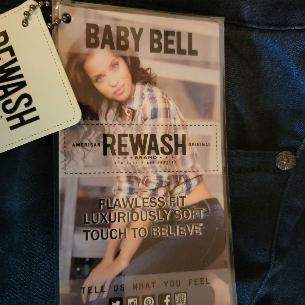 REWASH Velvet Stretch bootcut Jeans Size 15/32 NWT - Picture 3 of 10